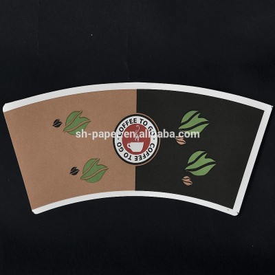 High quality flexo printing paper cup fans for disposable paper cup