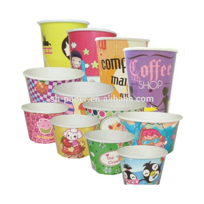 double PE paper ice cream cups for sale