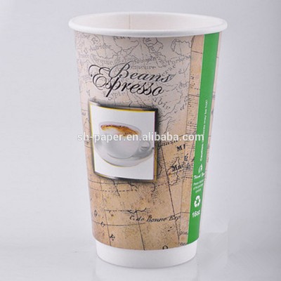 16oz double wall coffee paper cup